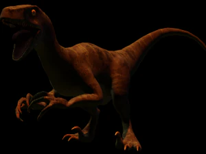 Raptor Dinosaur Animated 3D Model