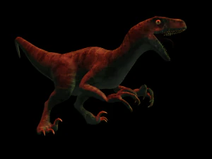 Raptor Dinosaur Animated 3D Model