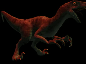 Raptor Dinosaur Animated 3D Model