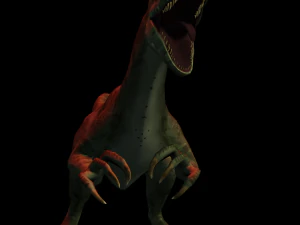 Raptor Dinosaur Animated 3D Model