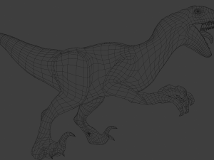 Raptor Dinosaur Animated Modèle 3D