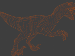 Raptor Dinosaur Animated Modèle 3D