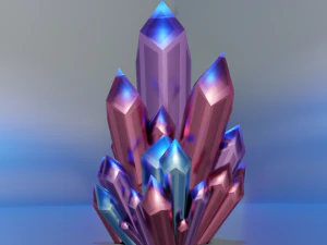 Cartoon Crystal 3D Model