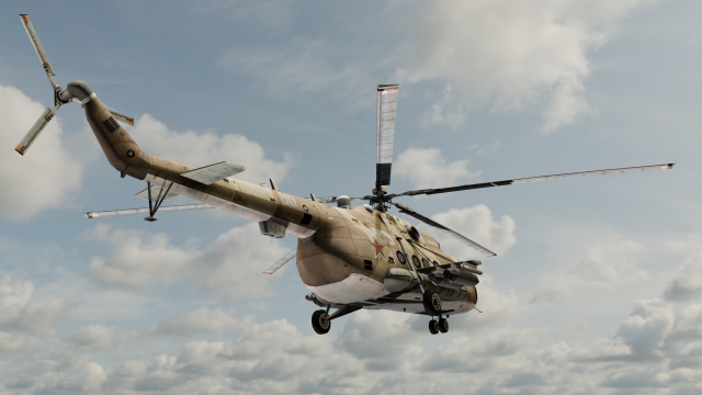 Large Helicopter Low poly Modelo 3D