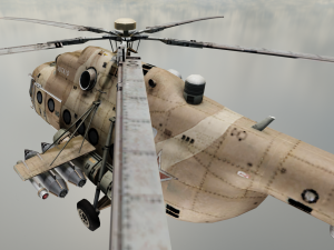 Large Helicopter Model 3D