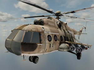 Large Helicopter Model 3D