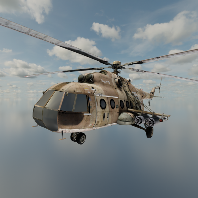 Large Helicopter Modelo 3D in Helicoptro 3DExport