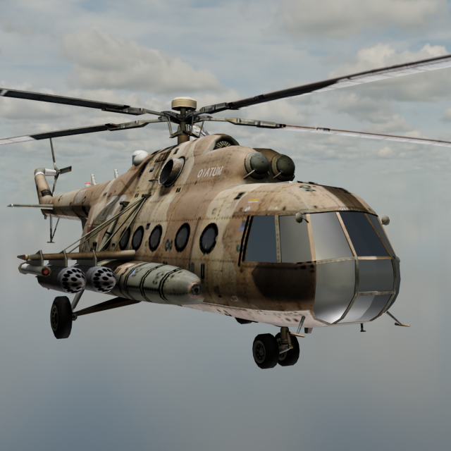 Large Helicopter Modelo 3D in Helicoptro 3DExport