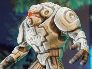 Alien from sky Animated 3D Model
