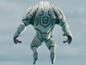 Alien from sky Animated 3D Model