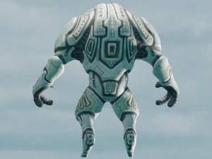 Alien from sky Animated 3D Model