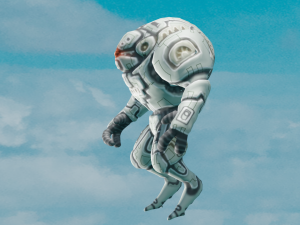 Alien from sky Animated 3D Model