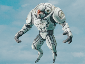 Alien from sky Animated 3D Model