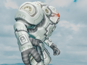 Alien from sky Animated 3D Model