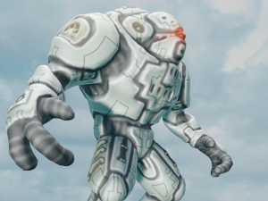 Alien from sky Animated 3D Model