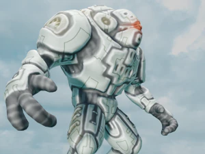 Alien from sky Animated 3D Model