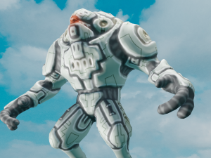 Alien from sky Animated 3D Model