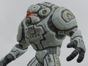 Alien from sky Animated 3D Model