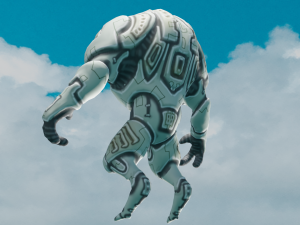 Alien from sky Animated 3D Model