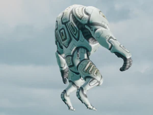 Alien from sky Animated 3D Model