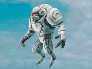 Alien from sky Animated 3D Model