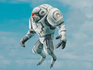 Alien from sky Animated 3D Model