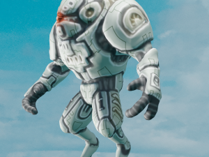 Alien from sky Animated 3D Model