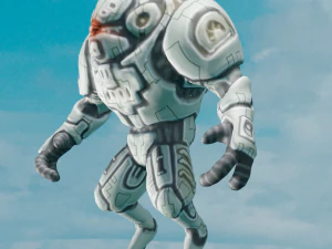 Alien from sky Animated 3D Model