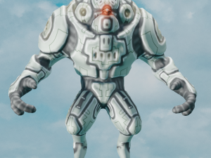 Alien from sky Animated 3D Model