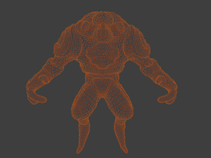 Alien from sky Animated 3D Model