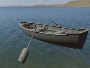 Wooden Boat 3D Model