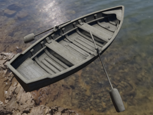 Wooden Boat 3D 모델
