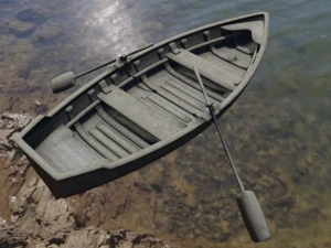 Wooden Boat 3D Model