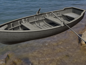 Wooden Boat 3D 모델