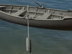 Wooden Boat 3D Model