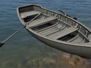 Wooden Boat 3D Model