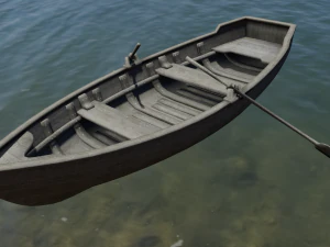 Wooden Boat 3D Model