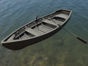 Wooden Boat 3D Model