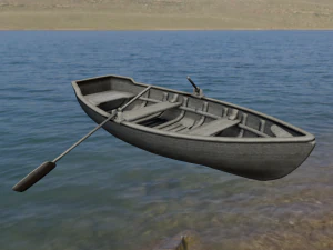 Wooden Boat 3D Model