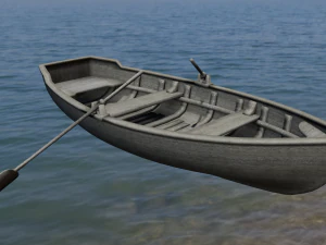 Wooden Boat 3D Model