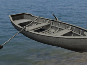 Wooden Boat 3D Model