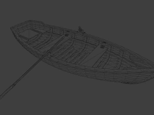 Wooden Boat 3D Model