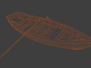 Wooden Boat 3D Model