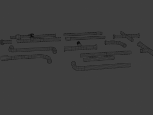 Rusted pipe pack 3D-Modell