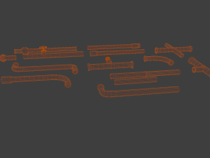 Rusted pipe pack 3D-Modell