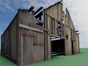 Rusted Wooden hut 3D-Modell