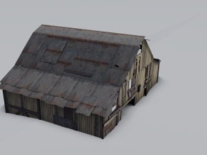 Rusted Wooden hut 3D Model