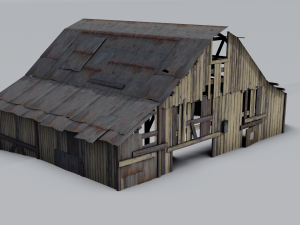 Rusted Wooden hut 3D Model
