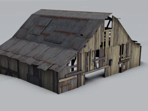 Rusted Wooden hut 3D Model