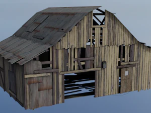 Rusted Wooden hut 3D Model